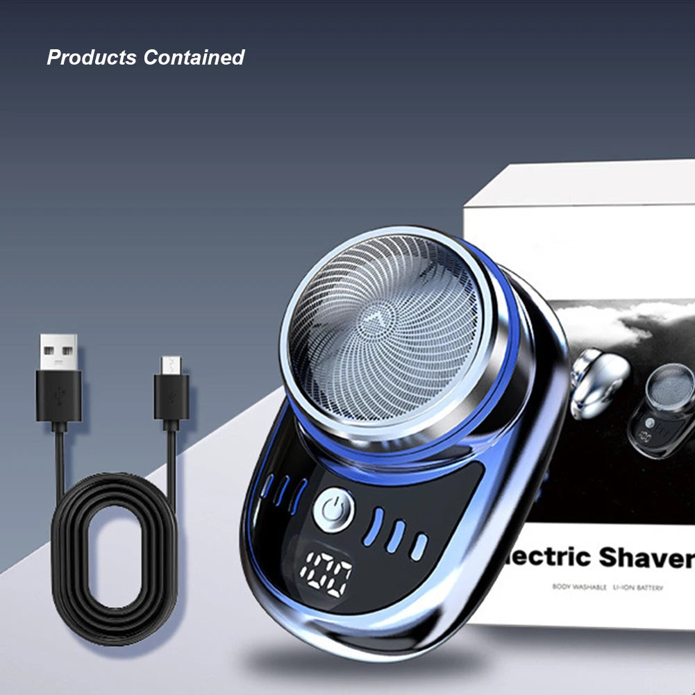 Mini Pocket Size Electric Travel Shaver for Men Washable Rechargeable Portable Painless Cordless Trimmer Knive Face Beard Razor