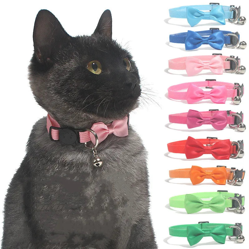 Pet Collars New Pet Bow Bell Collars Cute Cat Collars Pet Supplies Multicolor Adjustable Pet Dressing Tool Pet Accessories